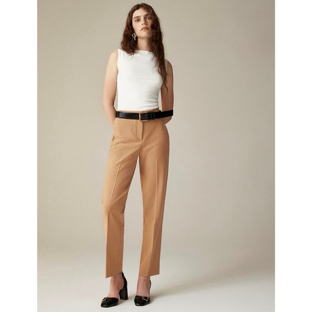 J. Crew Kate Straight Leg Pant Four Season Stretch Heather Burnished Saddle 14